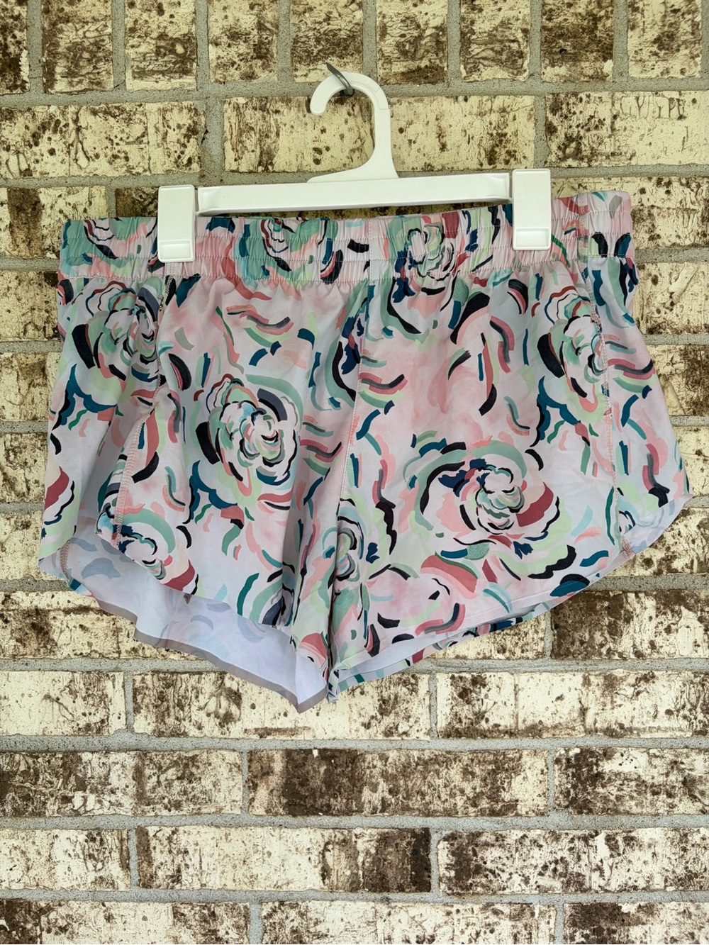 Athleta Multicolor Pastel Floral Athletic Shorts